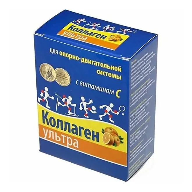 Коллаген ультра + с со вкусом апельсина пор. в пакете саше 8г №7 (бад)