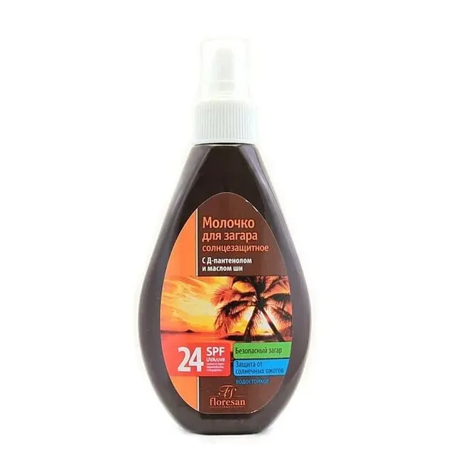 Флоресан paradise молочко солнцезащитное для загара spf 24 160мл