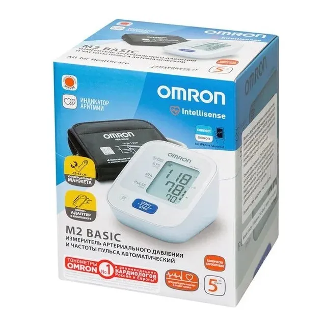 Тонометр автомат Омрон M2 бейсик  (HEM-7121-RU)