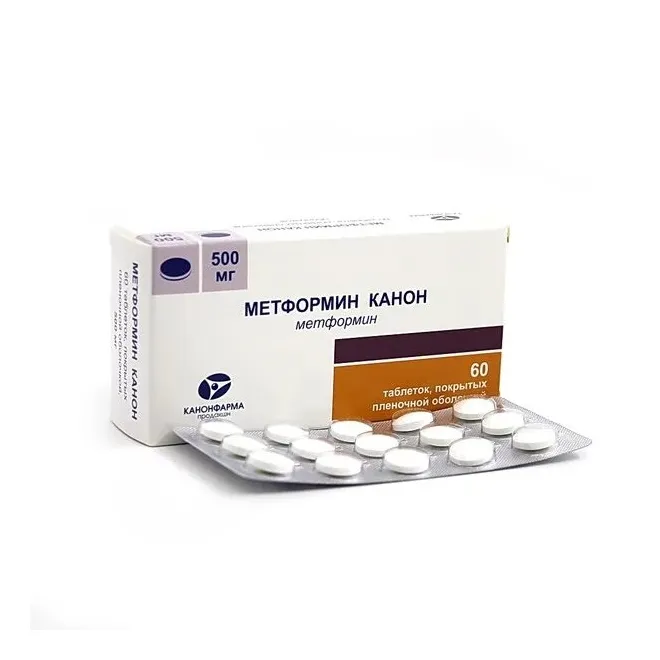 Метформин лонг канон таб.пролонг.высвоб. 500мг №60