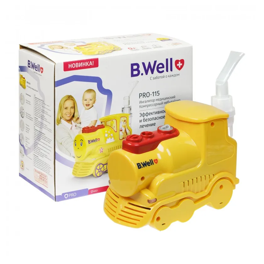 Ингалятор компрессорный Би-велл PRO-115 паровозик