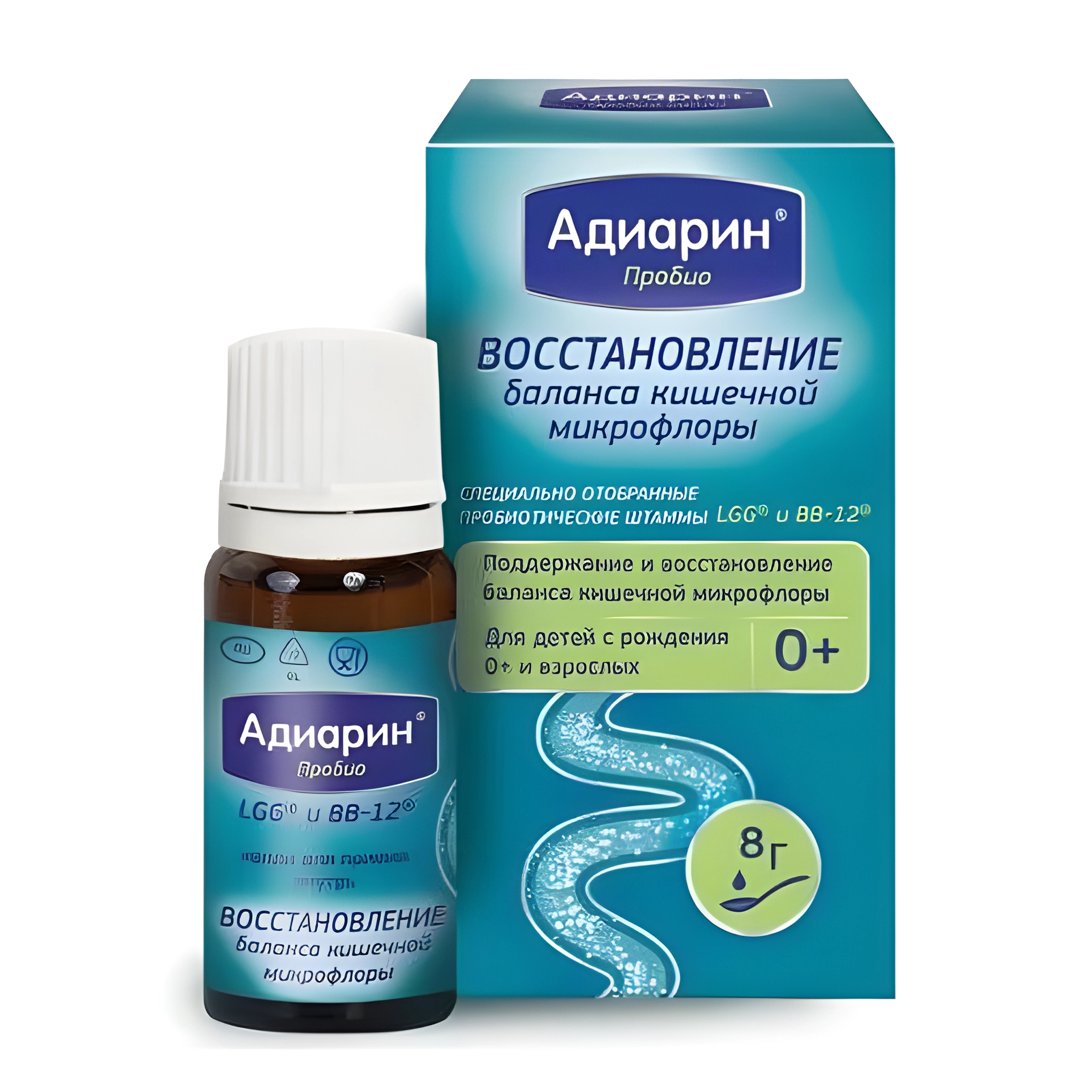 Адиарин пробио капли внутр. 8г №1