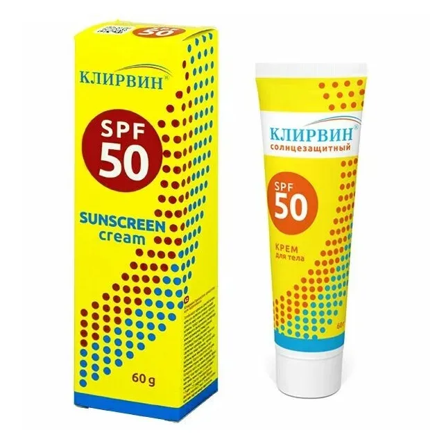 Клирвин крем д/тела солнцезащитный spf 50 60г