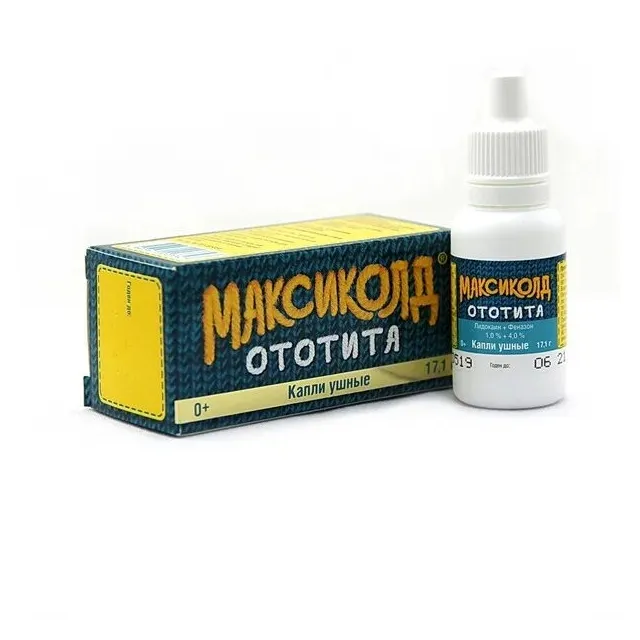 Максиколд Ототита капли ушн. 1%+4% 15мл №1