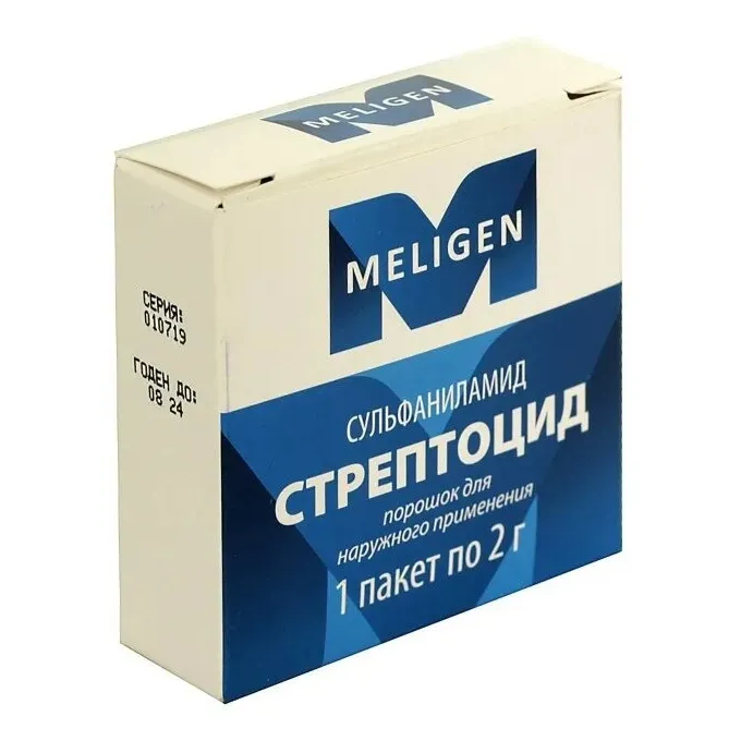 Стрептоцид пор. наружн. 2г №1